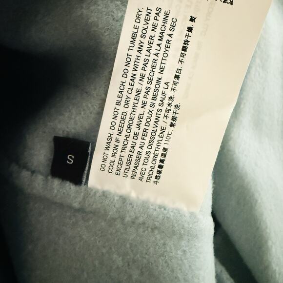 Theory Wool And Cashmere Utility Outwear Coat in Eggshell Blue Size S - Picture 9 of 11